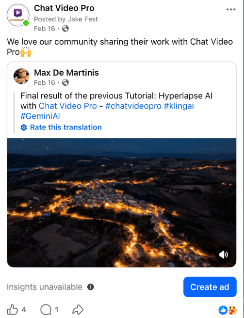 Editor testimonial — community share