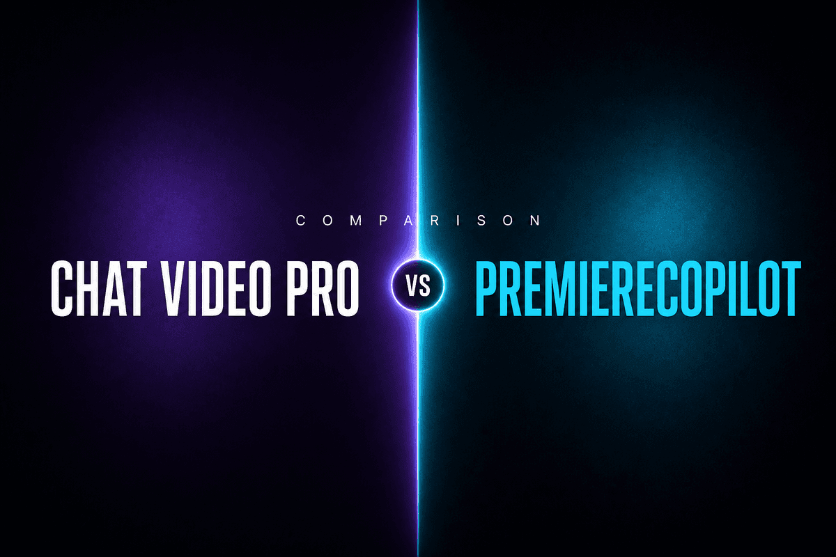 Chat Video Pro vs PremiereCopilot — comparison hero
