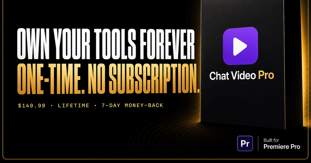Chat Video Pro inside Premiere Pro