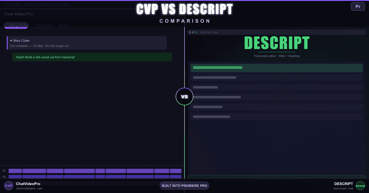 Chat Video Pro vs Descript comparison thumbnail