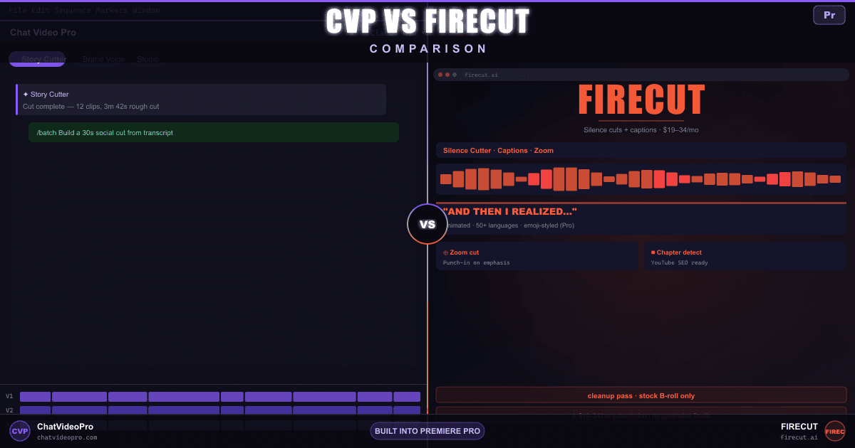 Chat Video Pro vs FireCut comparison thumbnail