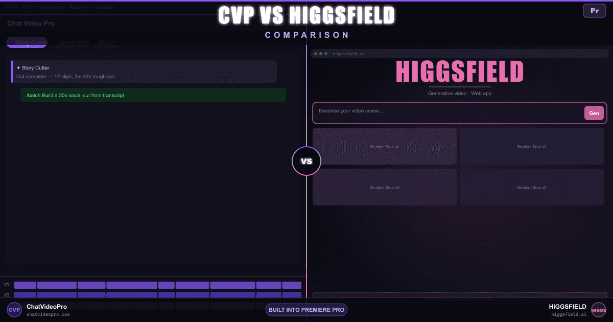 Chat Video Pro vs Higgsfield comparison thumbnail