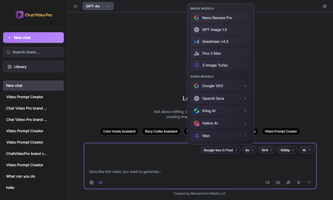 Expanded list of supported video models