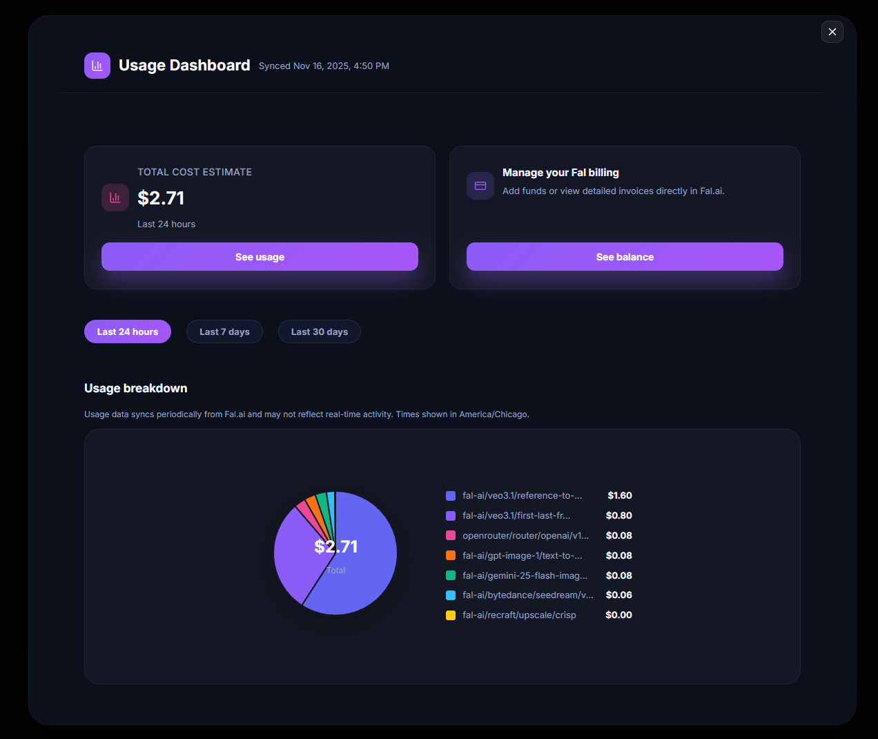 Pricing table showing Story Cutter and video model cost estimates
